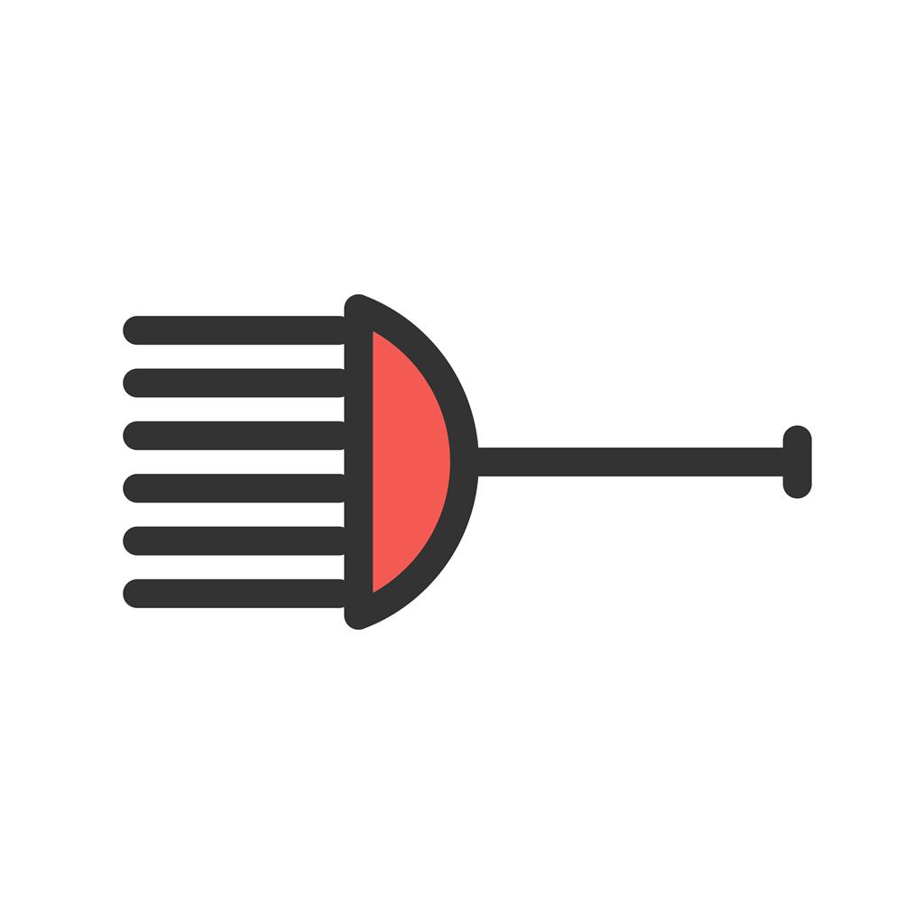 Comb Hair Holder Line Filled Icon