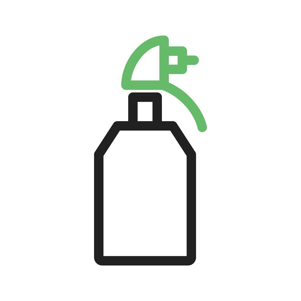 Spray Bottle Line Green Black Icon