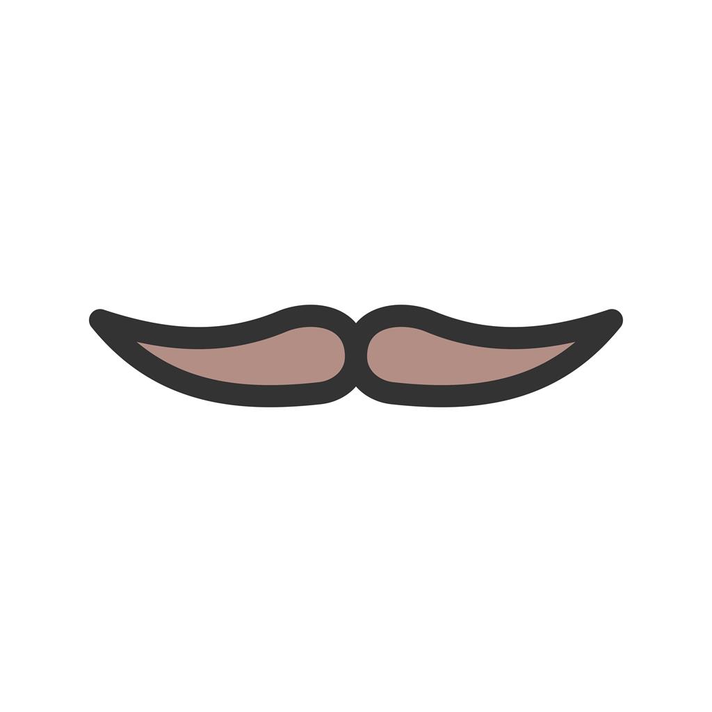 Moustache I Line Filled Icon