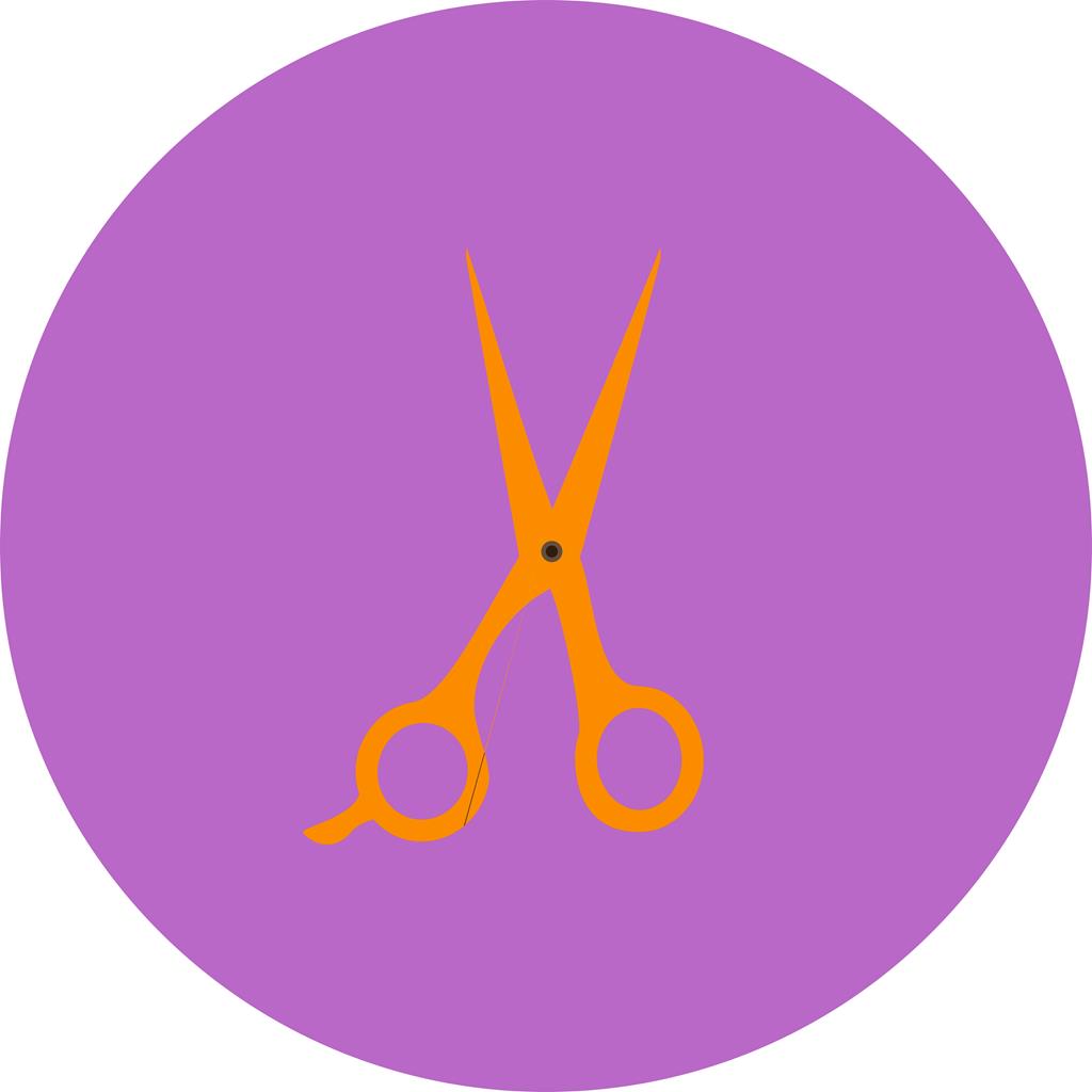 Scissors I Flat Shadowed Icon