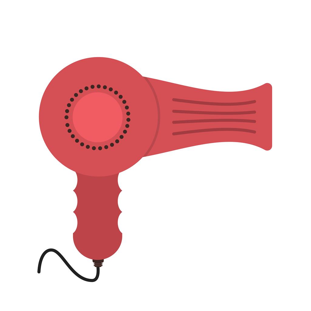 Hair Dryer I Flat Multicolor Icon