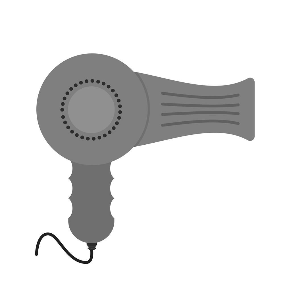 Hair Dryer I Greyscale Icon