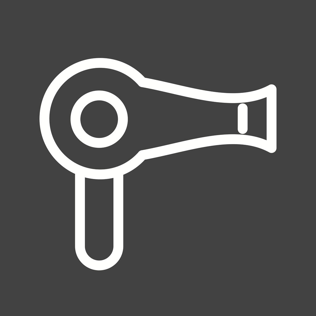 Hair Dryer I Line Inverted Icon