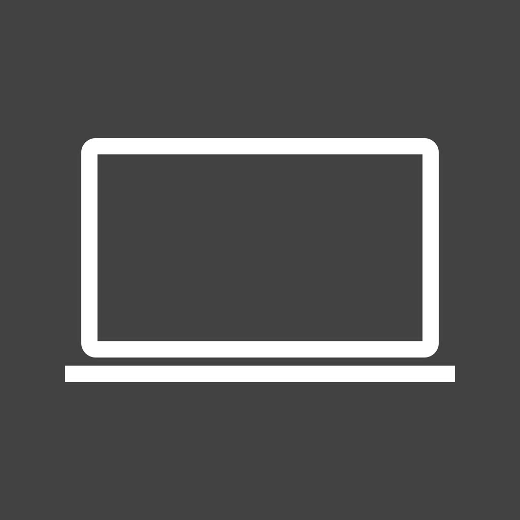 Laptop Line Inverted Icon - IconBunny