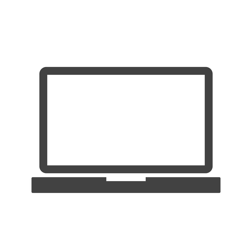 Laptop Glyph Icon - IconBunny