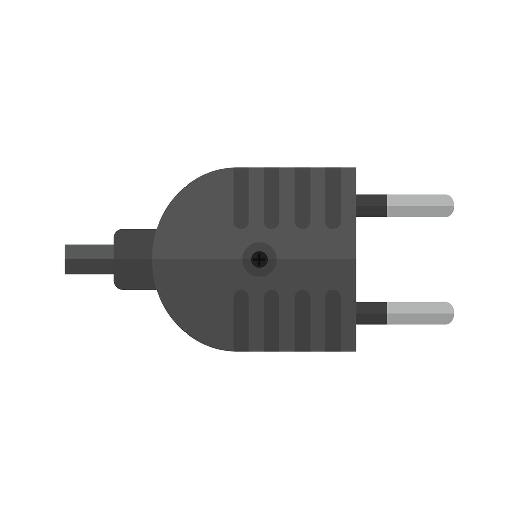 Plug I Greyscale Icon - IconBunny