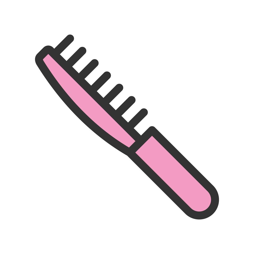 Hair Brush Line Filled Icon