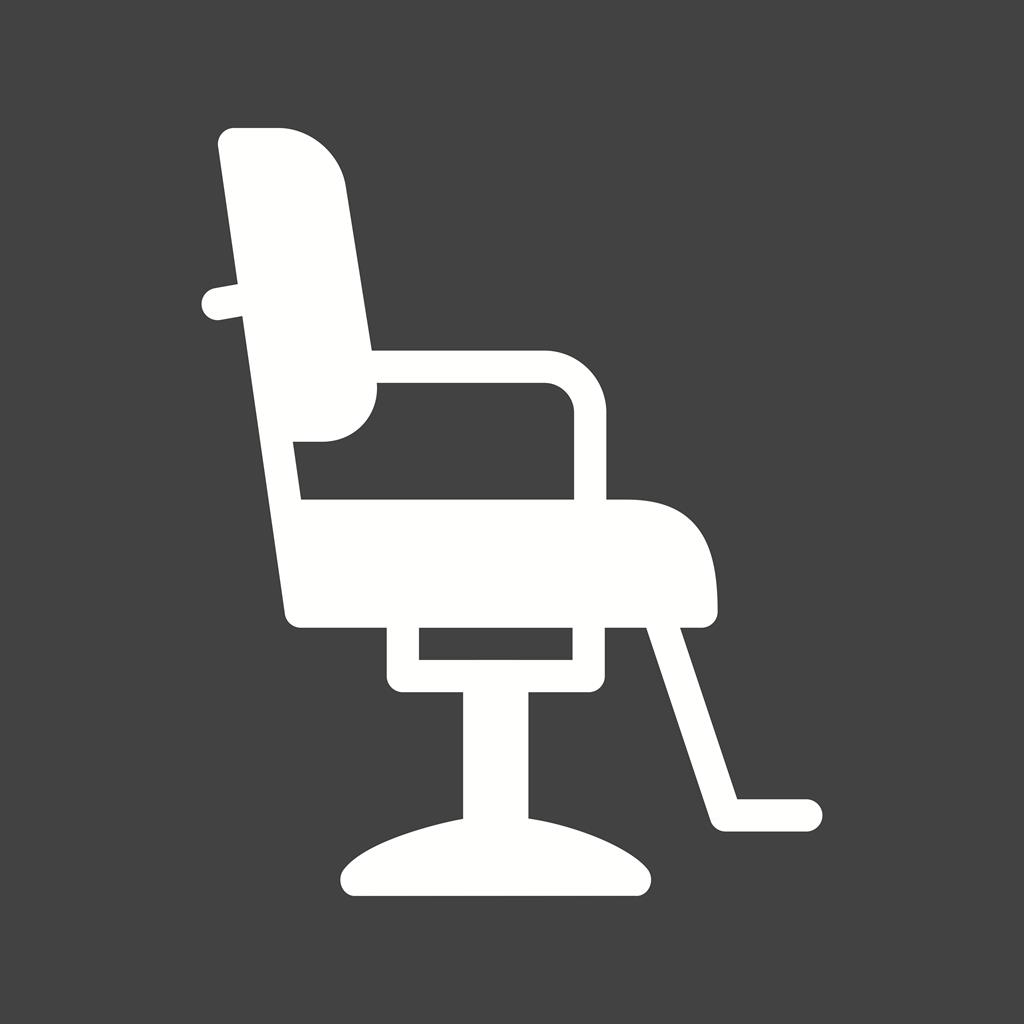 Chair Glyph Inverted Icon