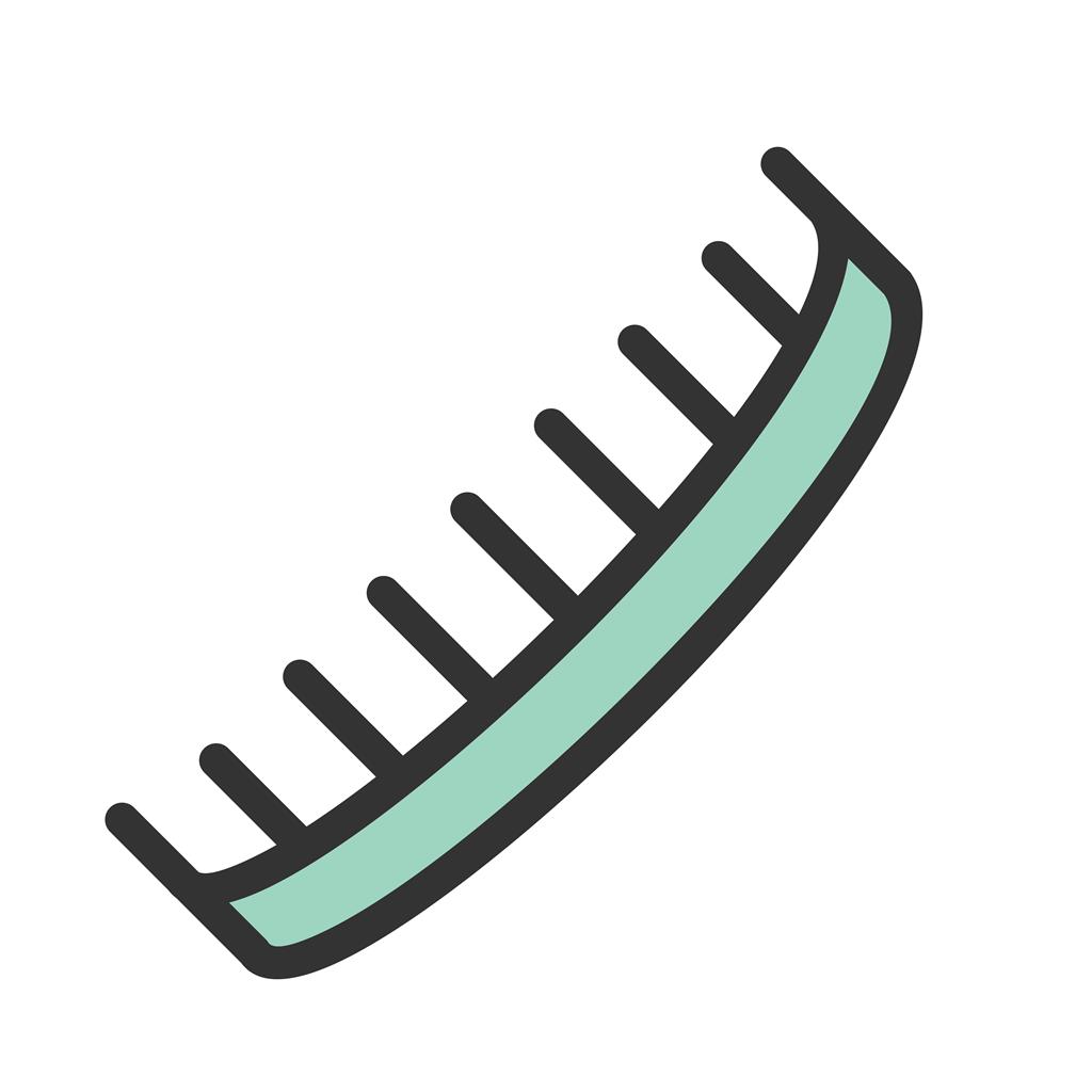 Thick Comb Line Filled Icon