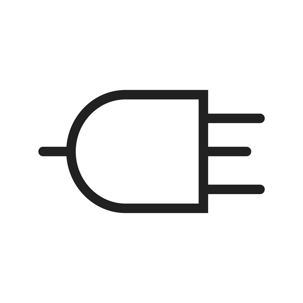 Plug II Line Icon - IconBunny