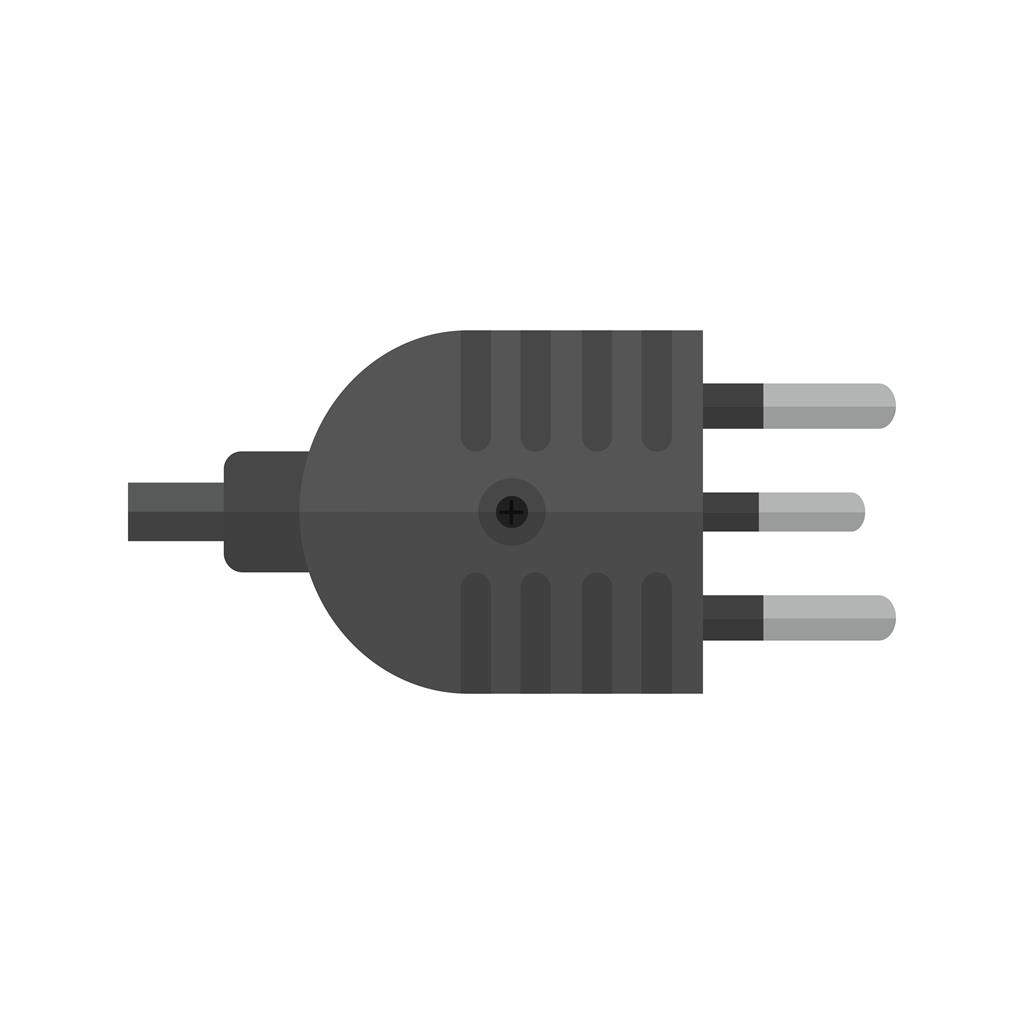 Plug II Greyscale Icon - IconBunny