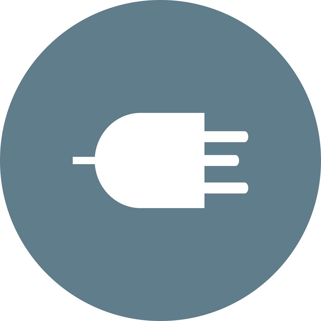 Plug II Flat Round Icon - IconBunny