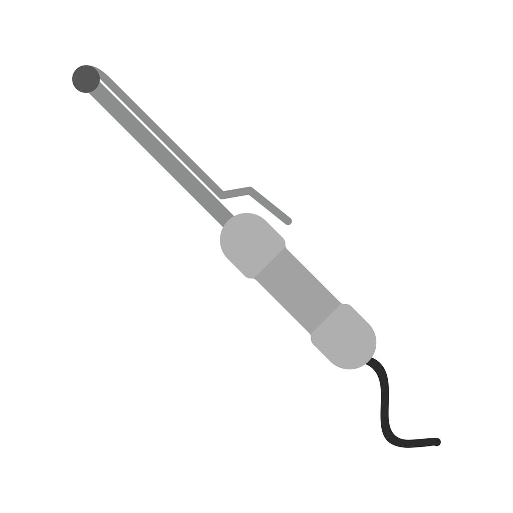 Hair Roller Greyscale Icon
