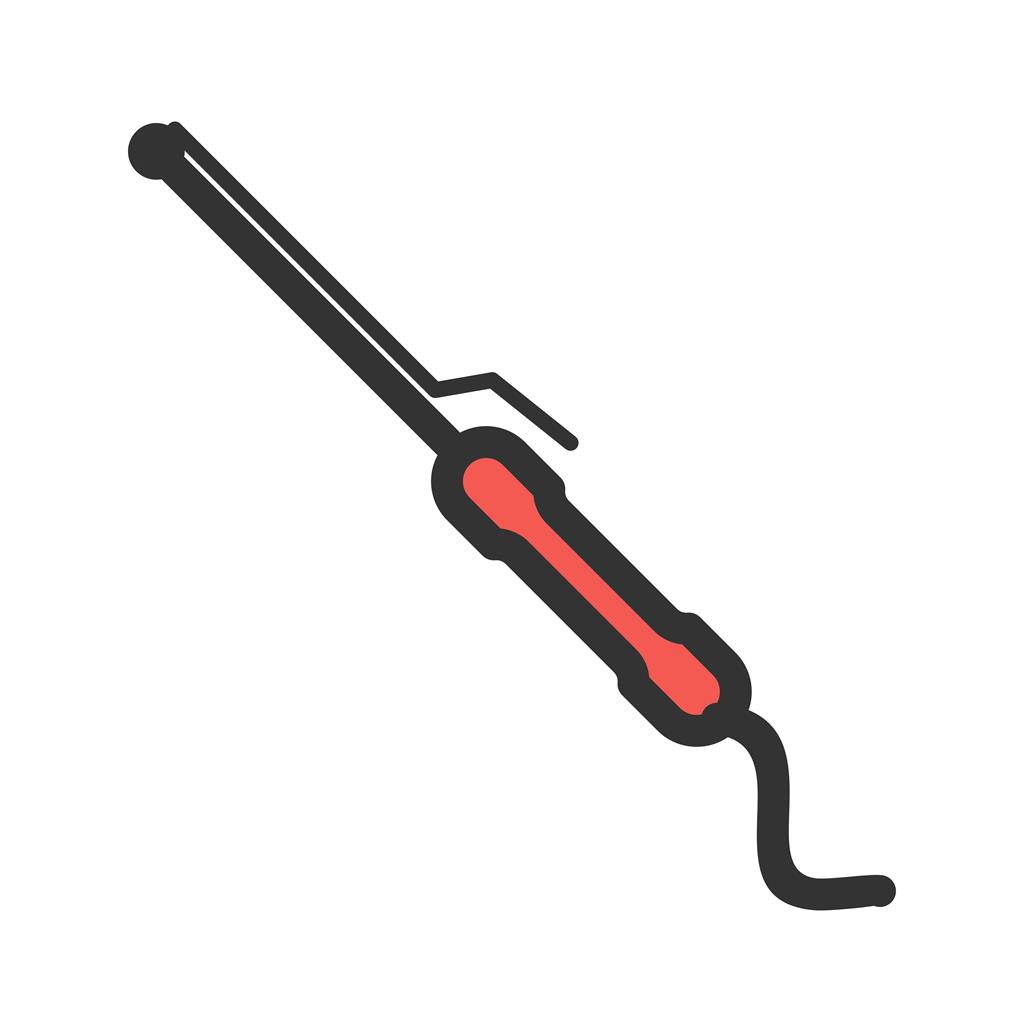 Hair Roller Line Filled Icon