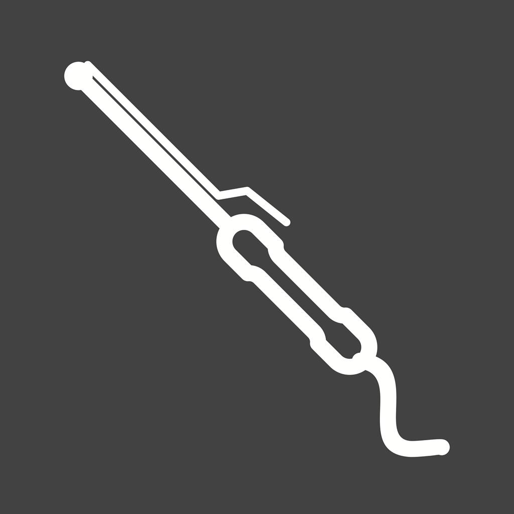 Hair Roller Line Inverted Icon