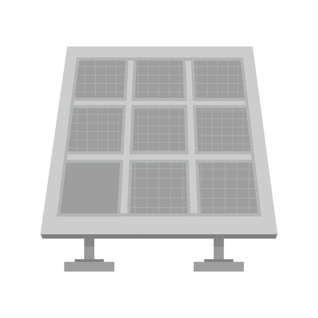 Solar Panel II Greyscale Icon - IconBunny