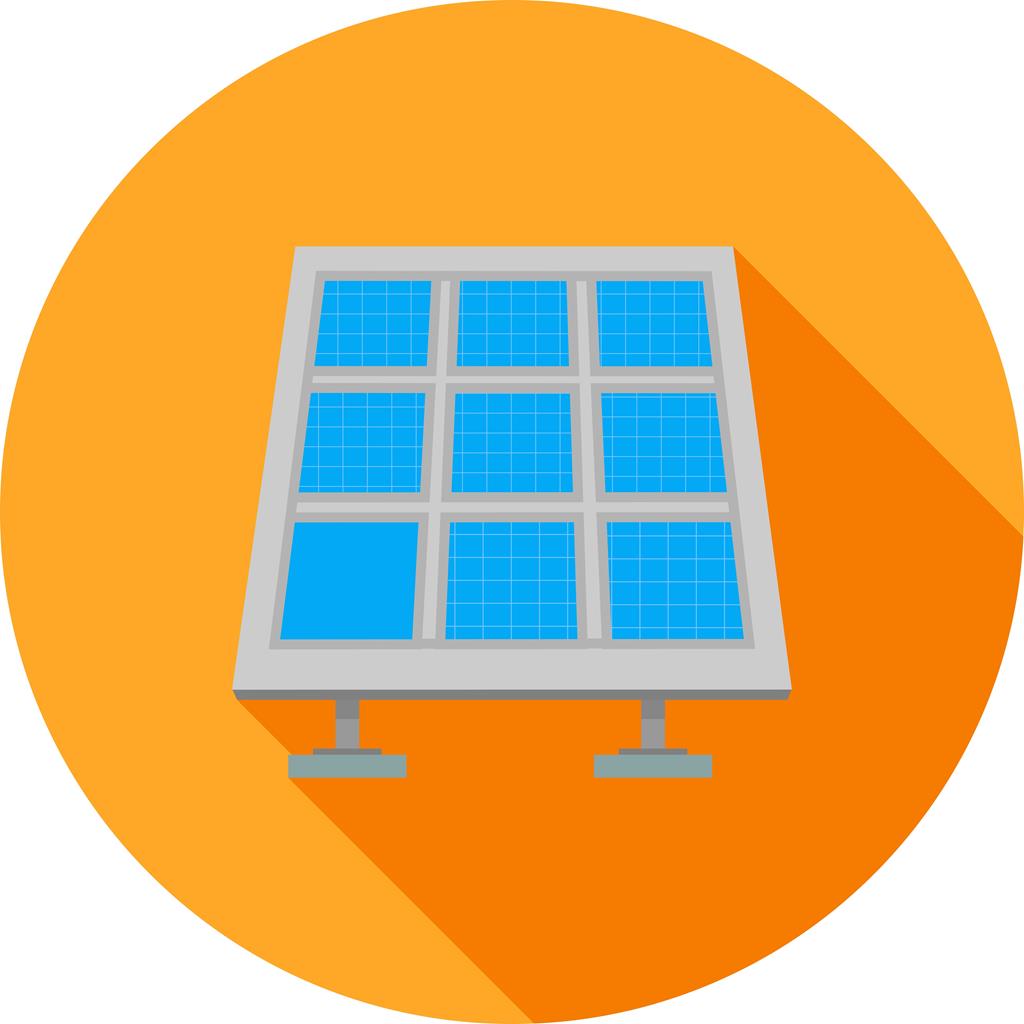 Solar Panel II Flat Shadowed Icon - IconBunny