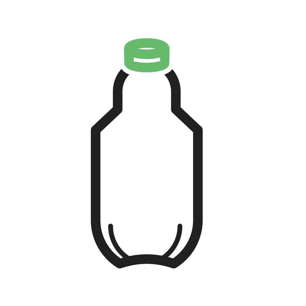 Bottle II Line Green Black Icon