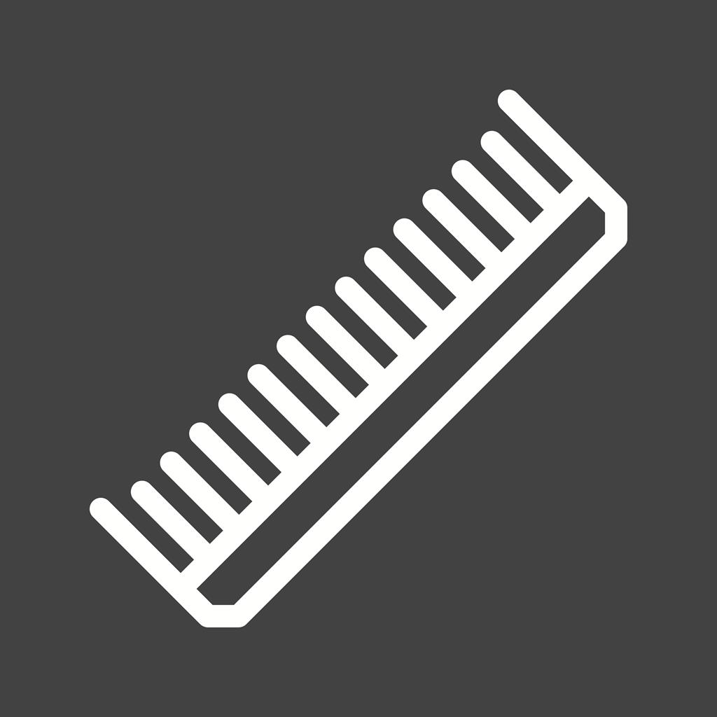 Thin Comb Line Inverted Icon