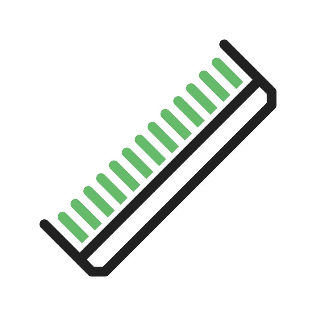 Thin Comb Line Green Black Icon