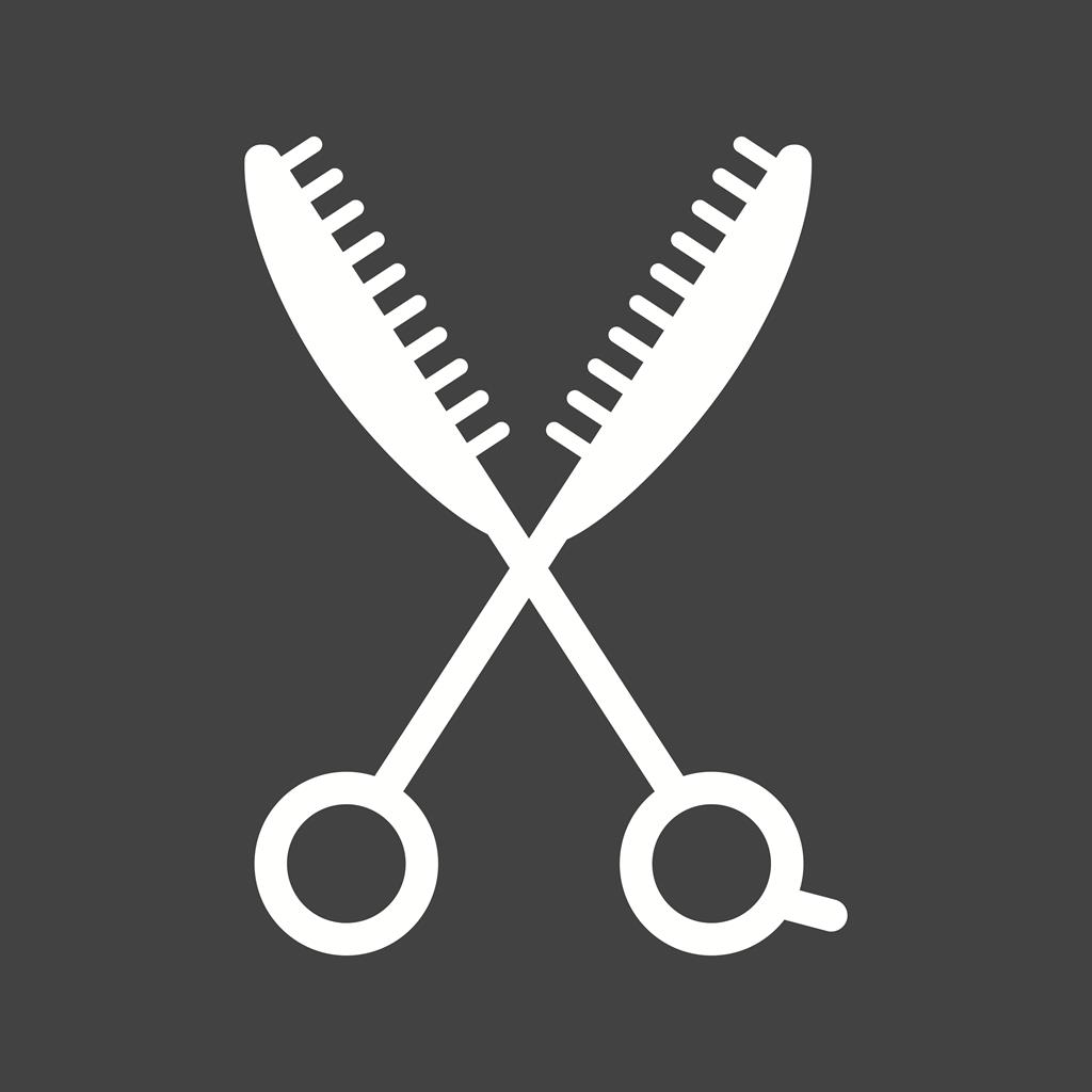 Scissors IV Glyph Inverted Icon
