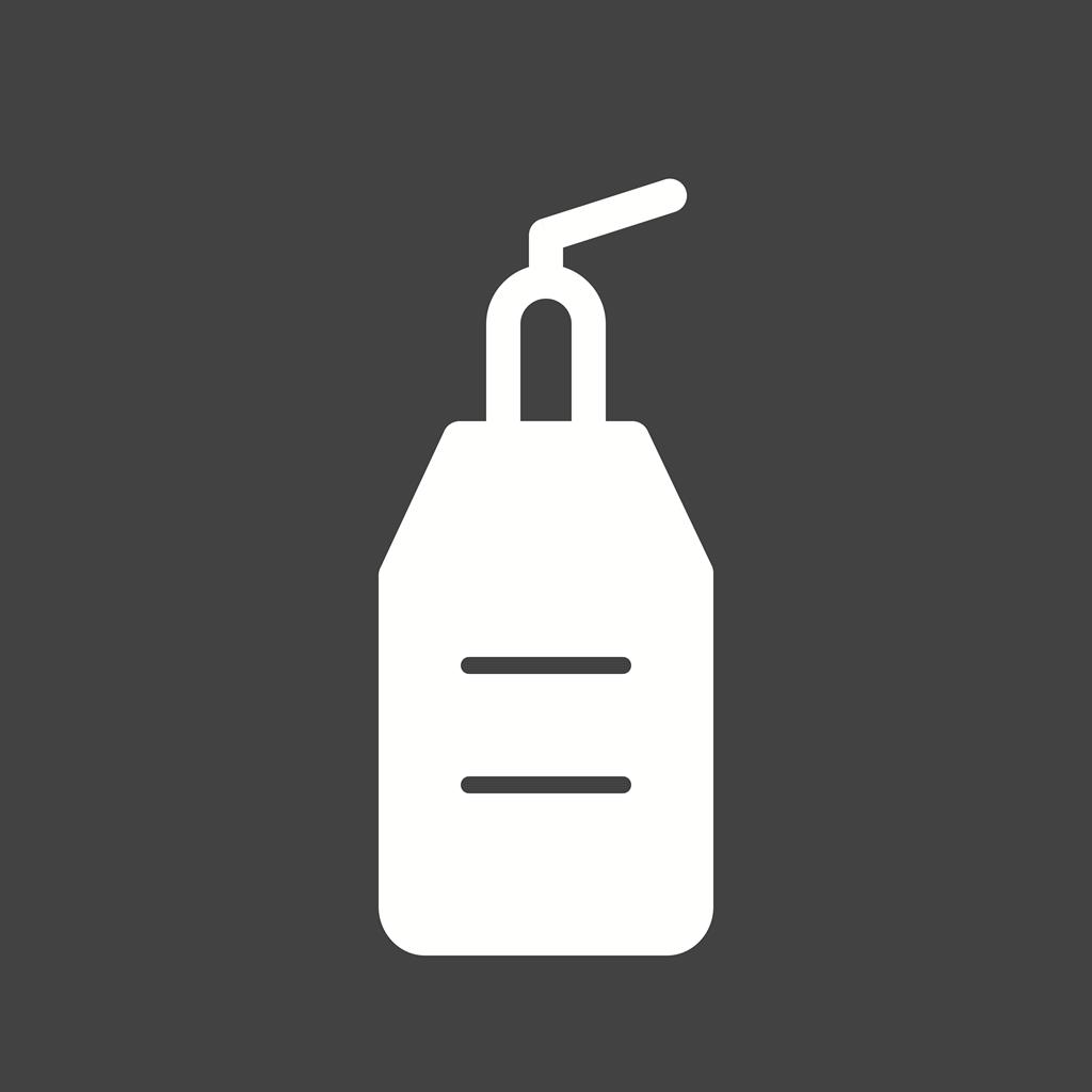 Bottle of Cream Glyph Inverted Icon