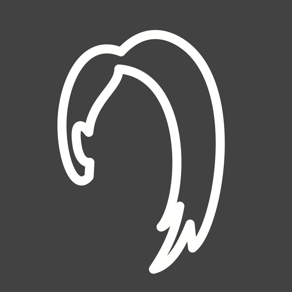 Long Hair Line Inverted Icon