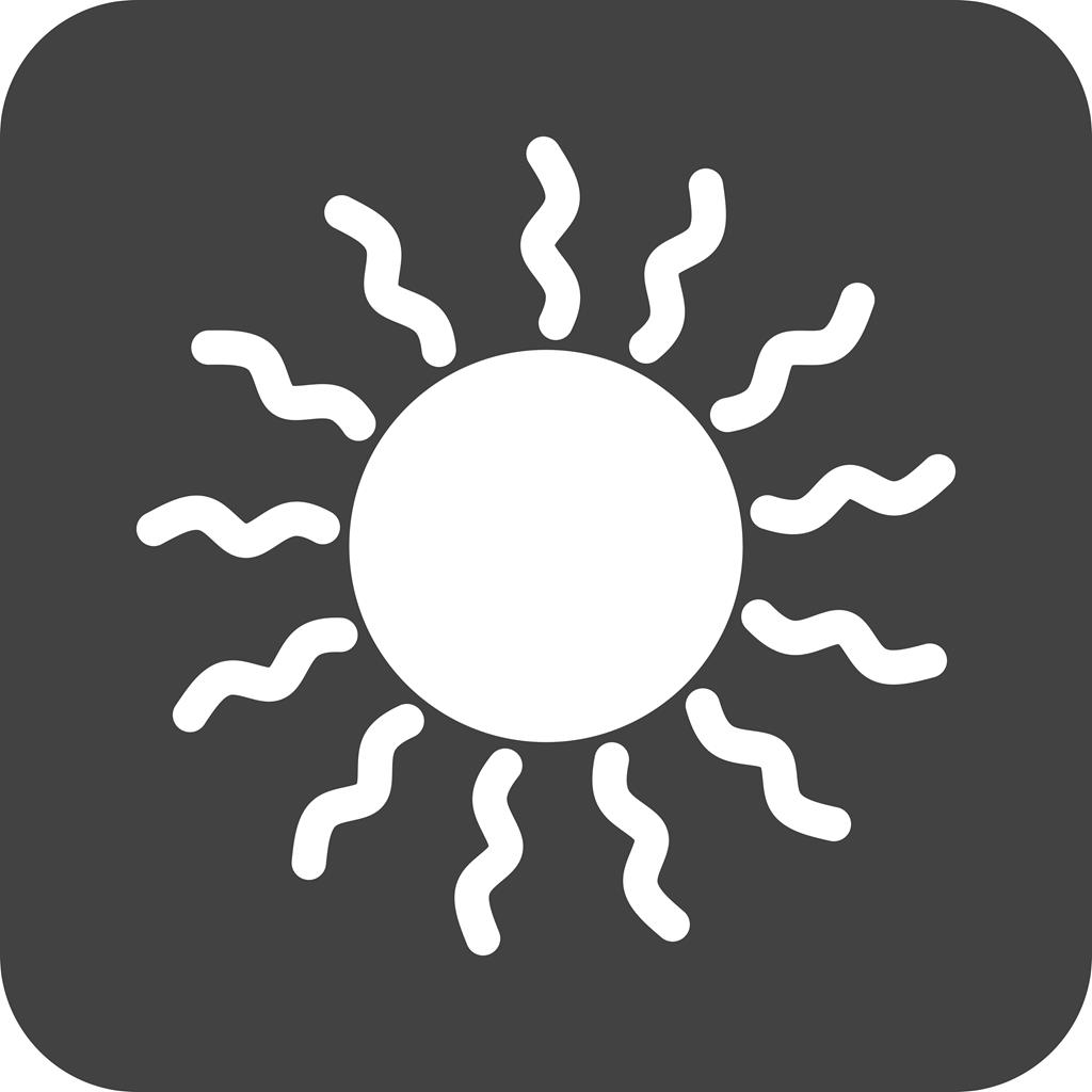 Sun II Flat Round Corner Icon - IconBunny
