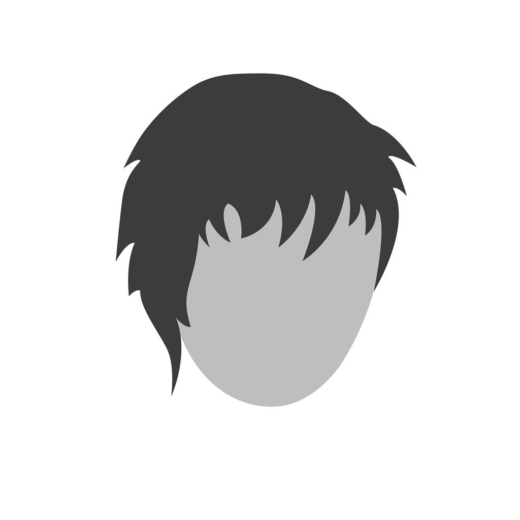Hairstyle II Greyscale Icon