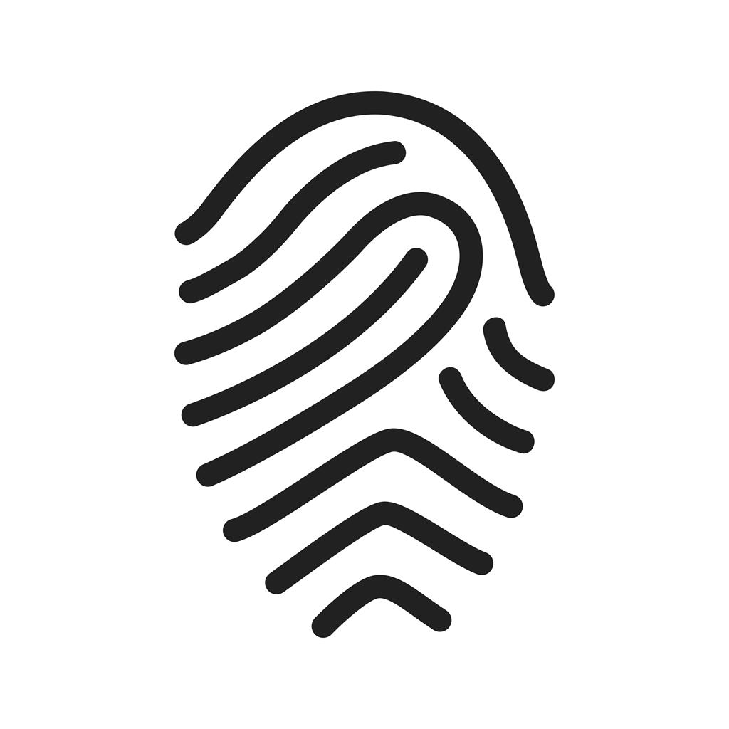 Fingerprint Line Icon