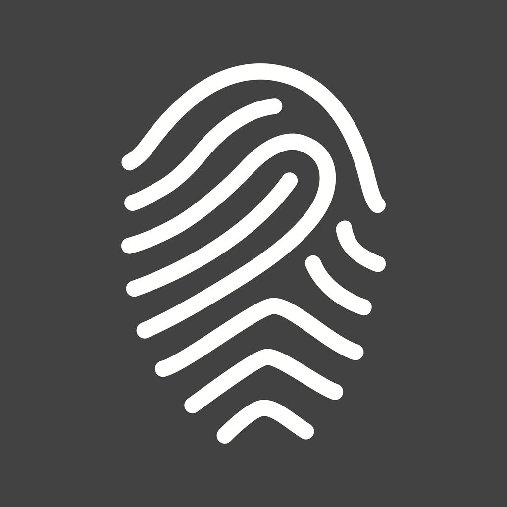 Fingerprint Line Inverted Icon