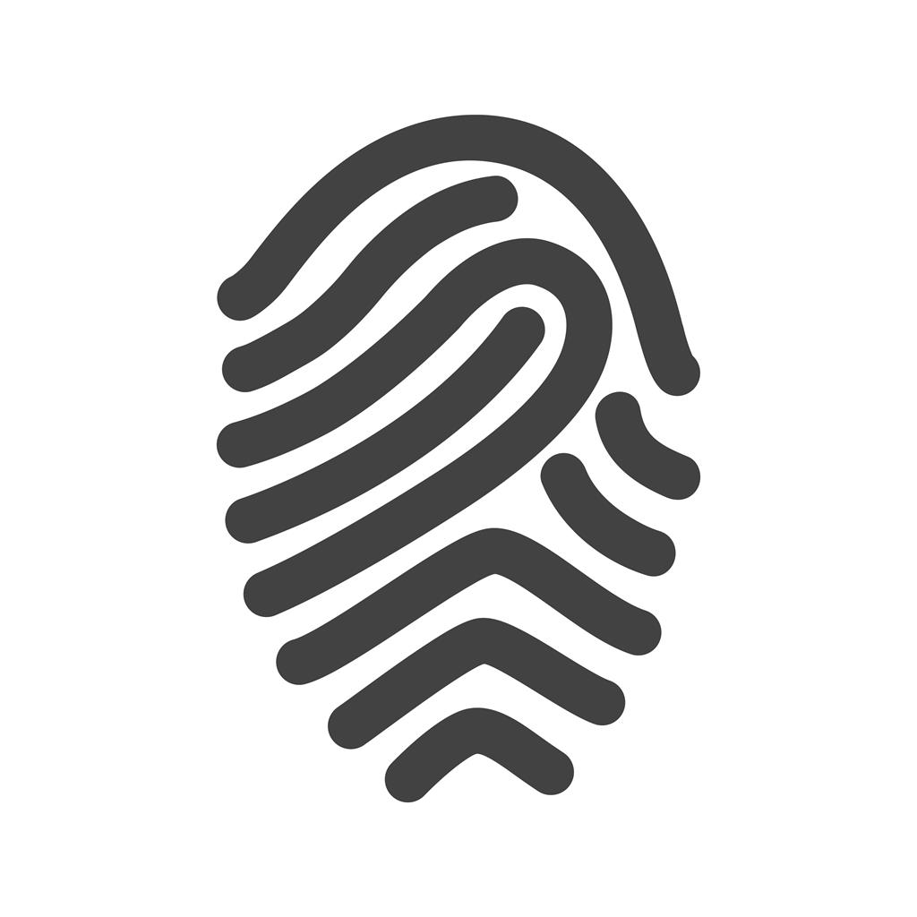 Fingerprint Glyph Icon