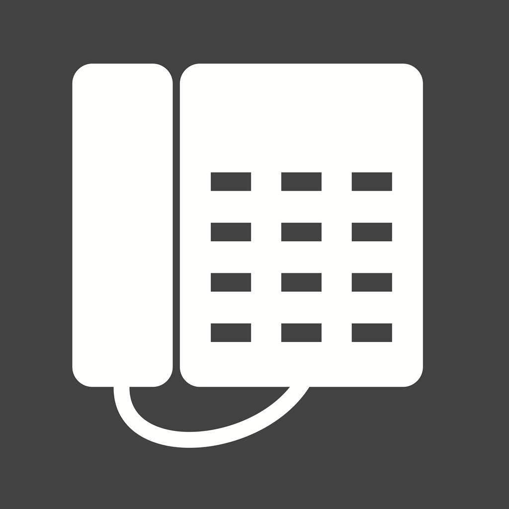 Telephone Glyph Inverted Icon