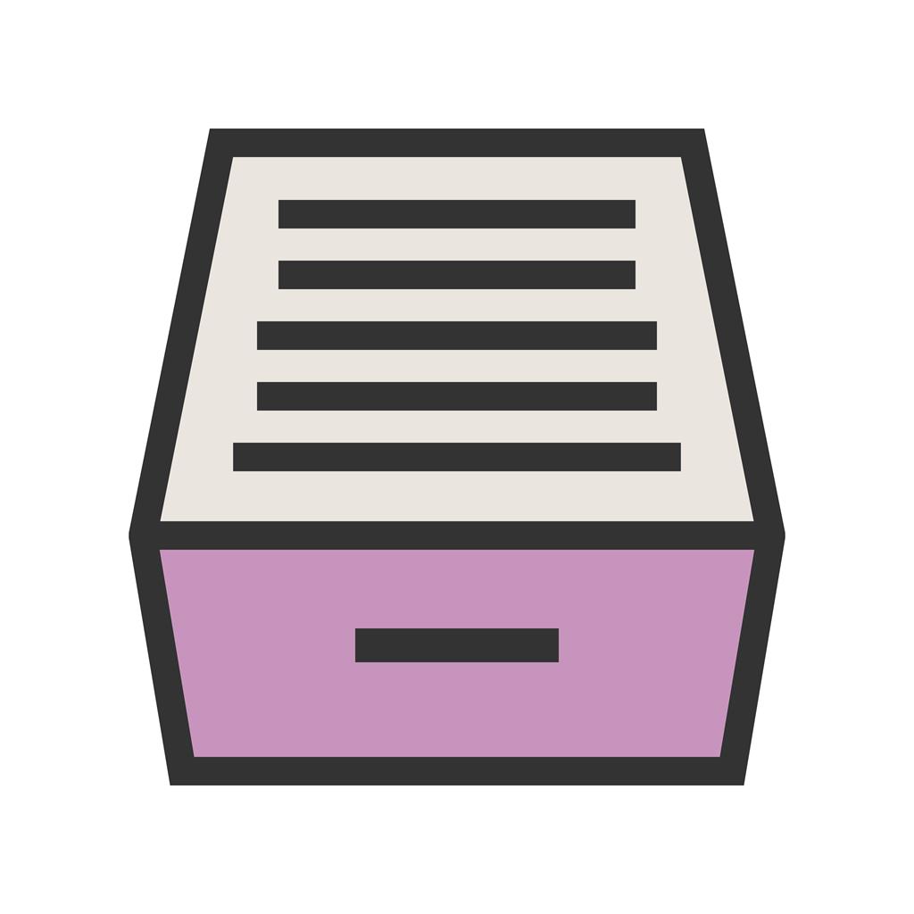 Files Drawer Line Filled Icon