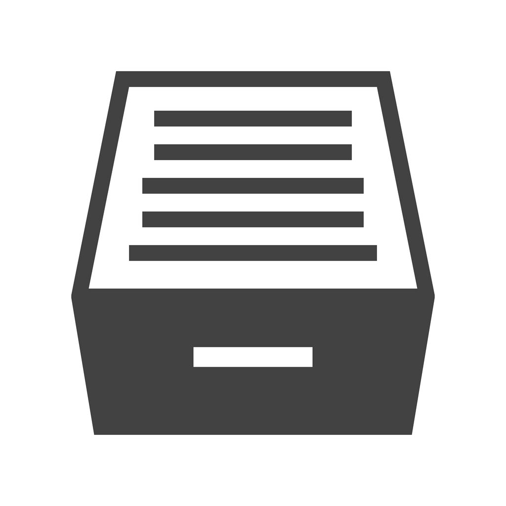 Files Drawer Glyph Icon