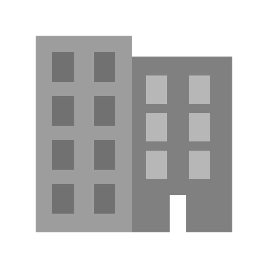 Office Building Greyscale Icon