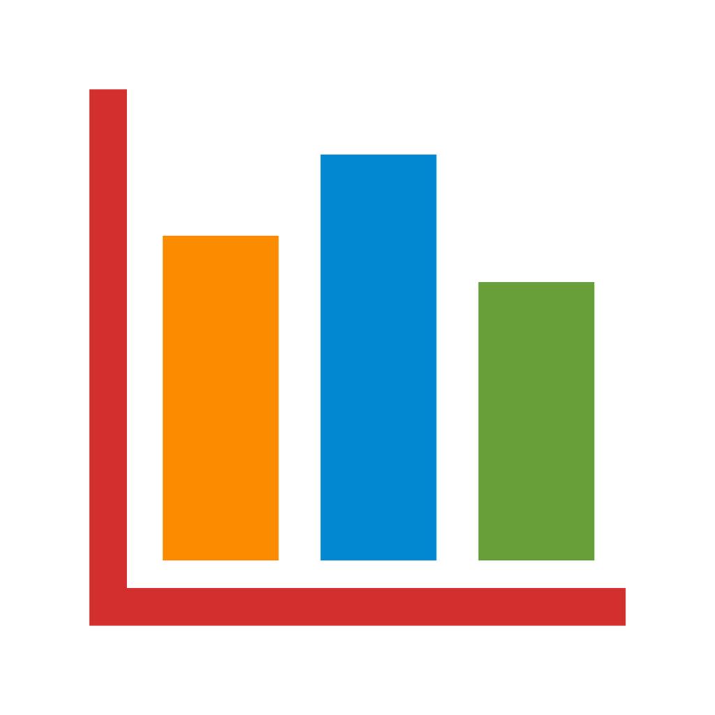 Statistics Flat Multicolor Icon