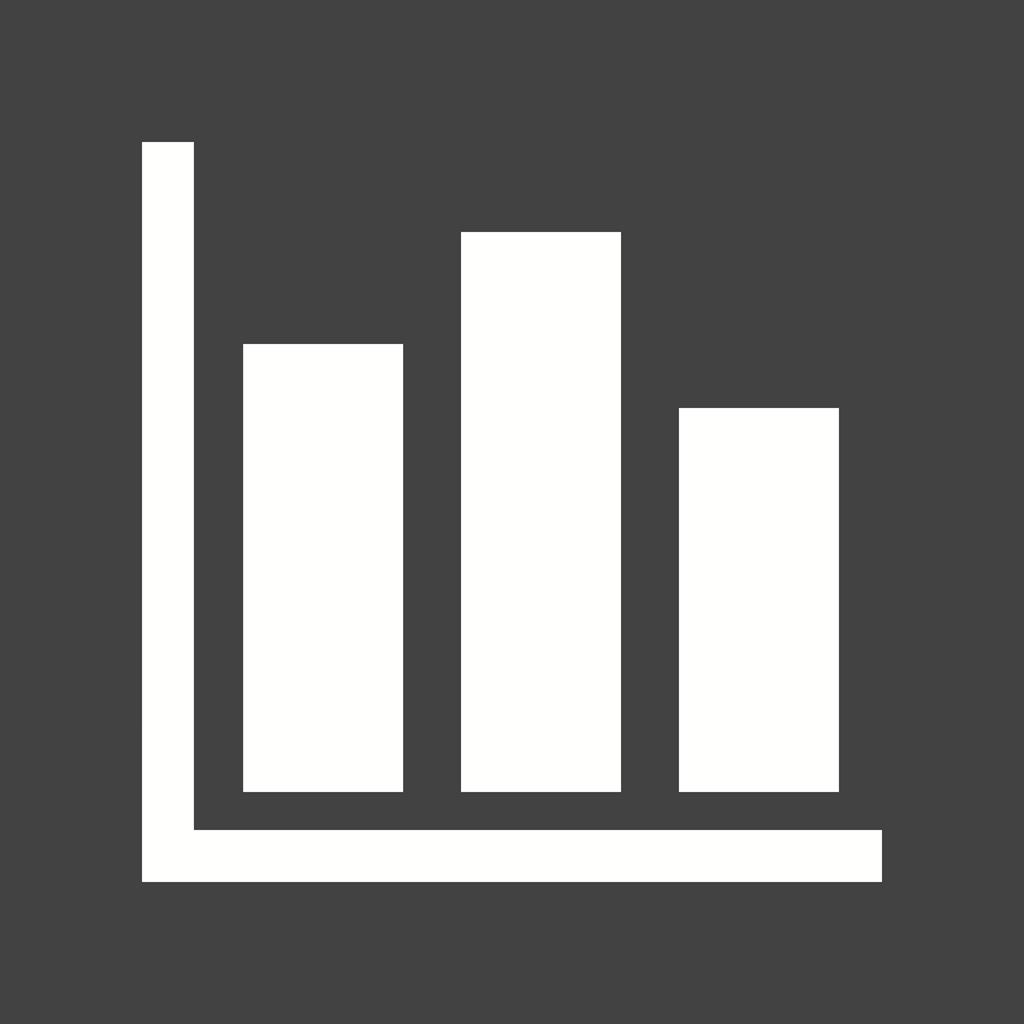 Statistics Glyph Inverted Icon