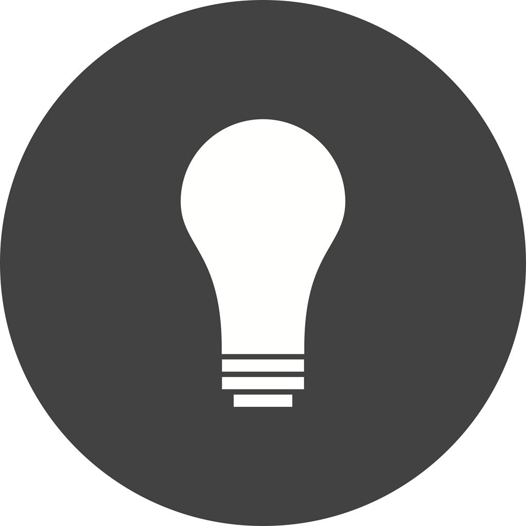 Bulb Flat Round Icon
