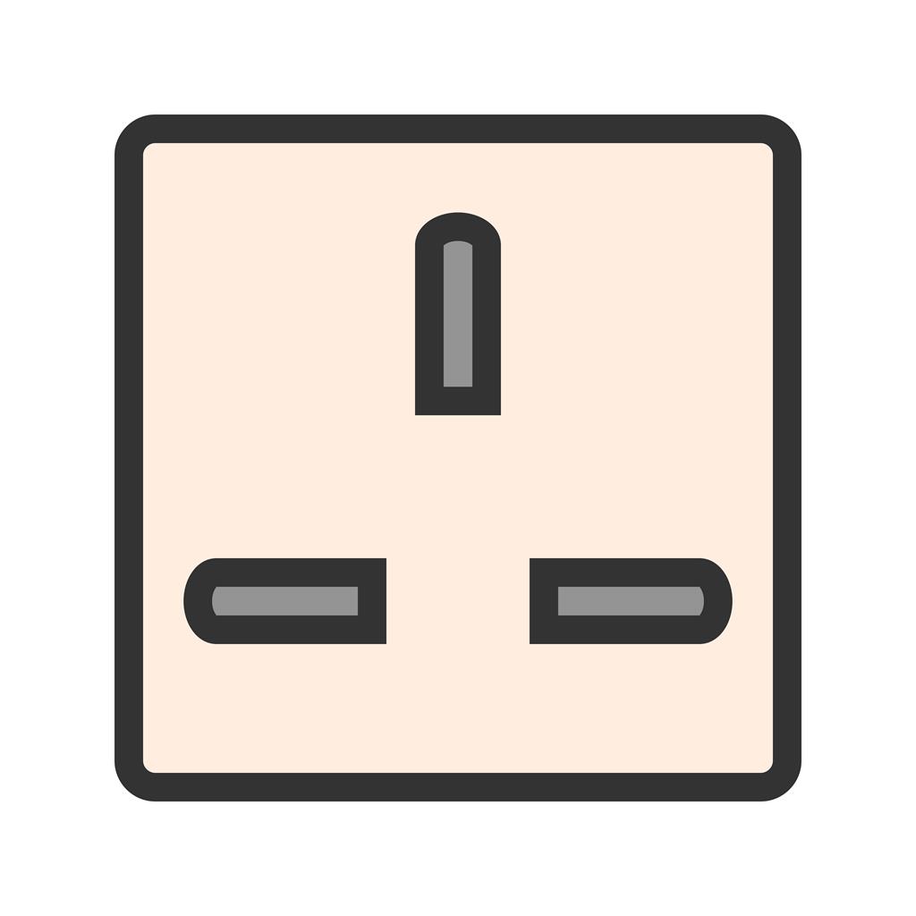 Socket II Line Filled Icon - IconBunny
