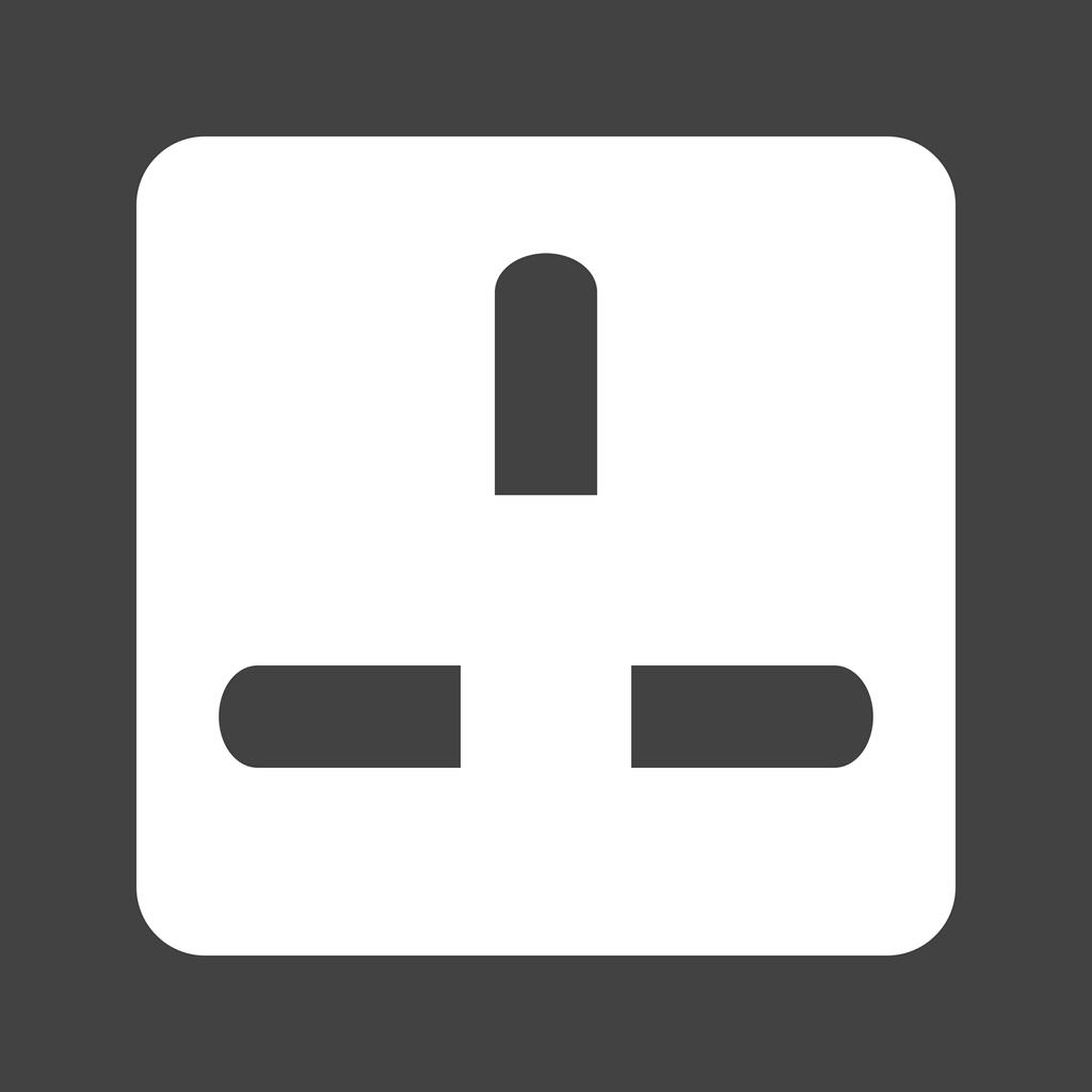 Socket II Glyph Inverted Icon - IconBunny