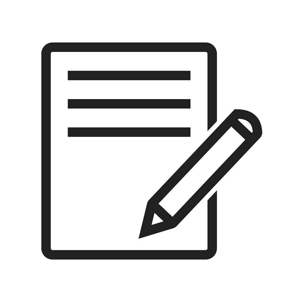 Notepad and Pencil Line Icon