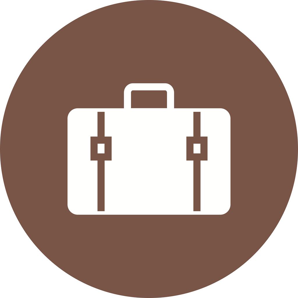 Briefcase II Flat Round Icon
