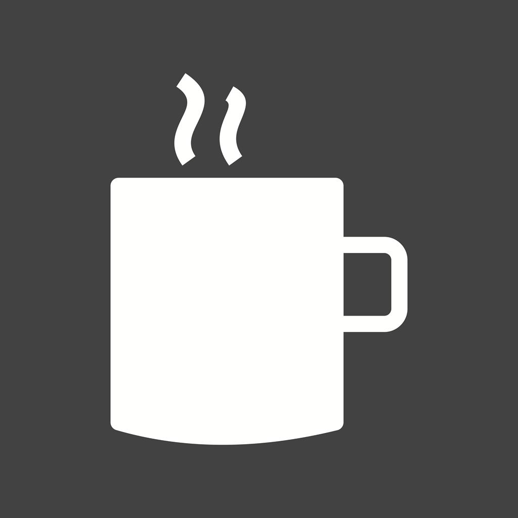 Cup of Tea Glyph Inverted Icon