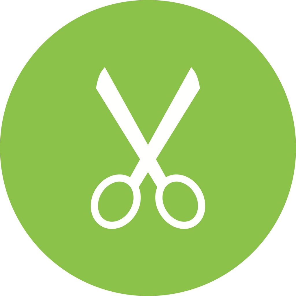 Scissors Flat Round Icon