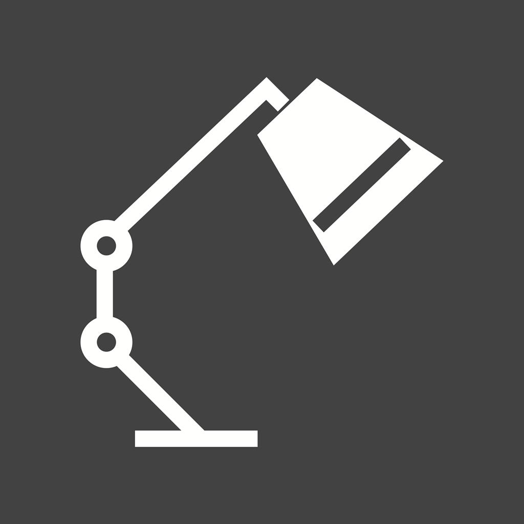 Office Lamp Glyph Inverted Icon