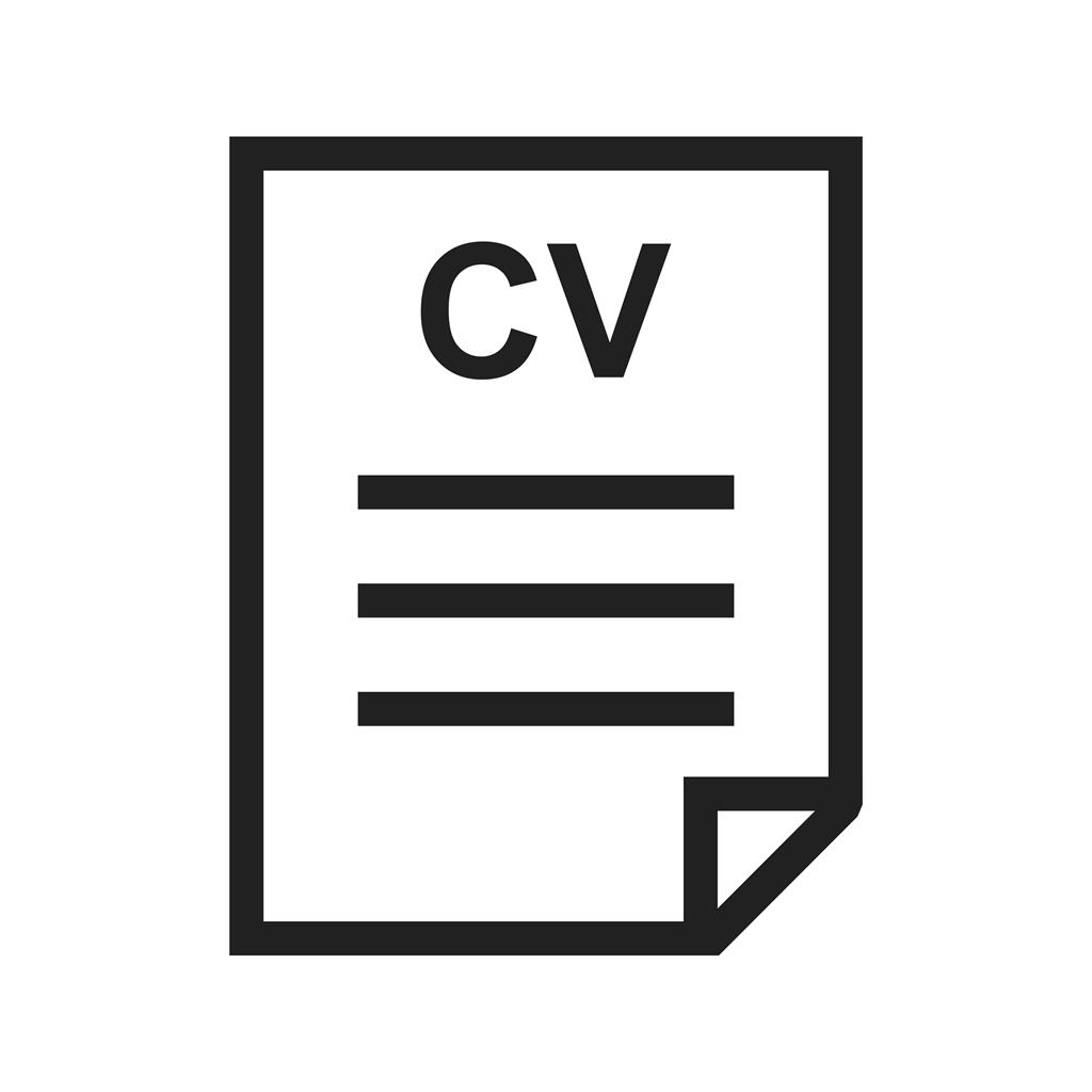 CV File Line Icon