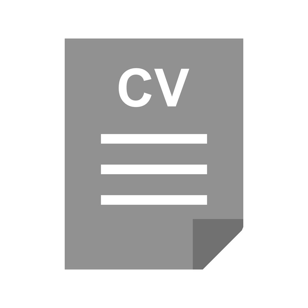 CV File Greyscale Icon