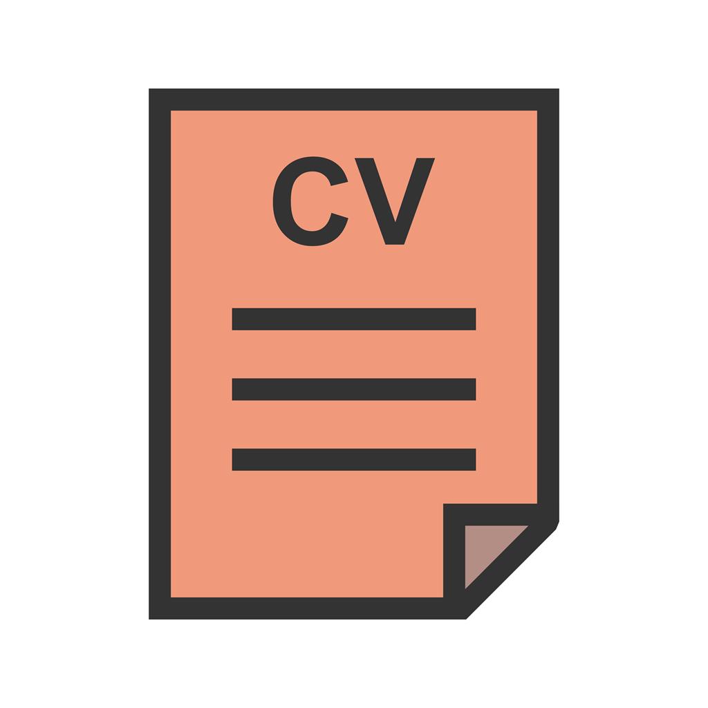 CV File Line Filled Icon