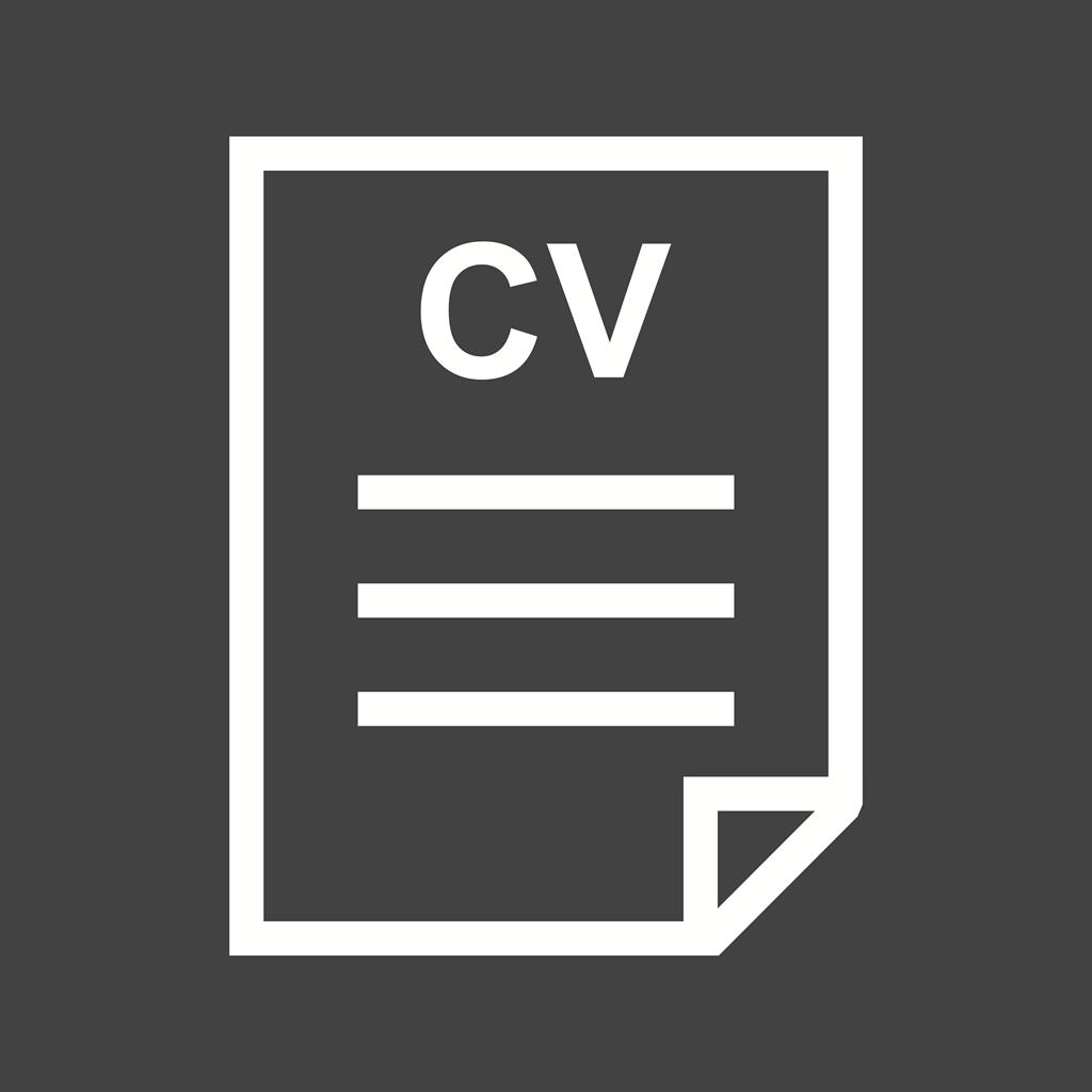 CV File Line Inverted Icon